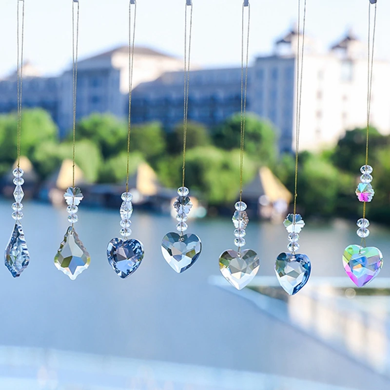 Suncatcher Wind Chimes Garden Crystal Pendant Balcony Hanging Accessorie Outdoor Windbell Home Wall Pendants Room Decoration