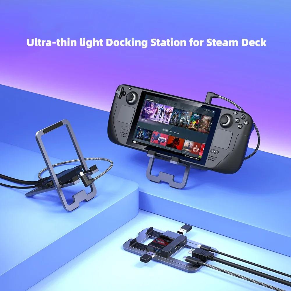 12-in-1 Steam Deck Docking Station for Steam Deck/Rog Ally /Switch/Legion Go Dual Cooling Fans 4K@60Hz,6 USB Ports,1000Mbps,Type C 100W PD 40Gbps Adapter