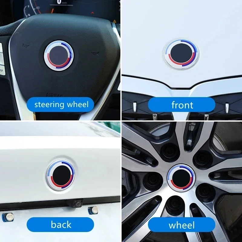 Car 50th Anniversary Logo 7Pcs/set Wheel Rim Decoration Cover wheel hub cover car decal car emblem car emblem cover car logo wheel center caps car logo cover BMW G30 G31 G38 G11 G12 G20 G28 F10 F48 F49 G01 F20 F21 F22