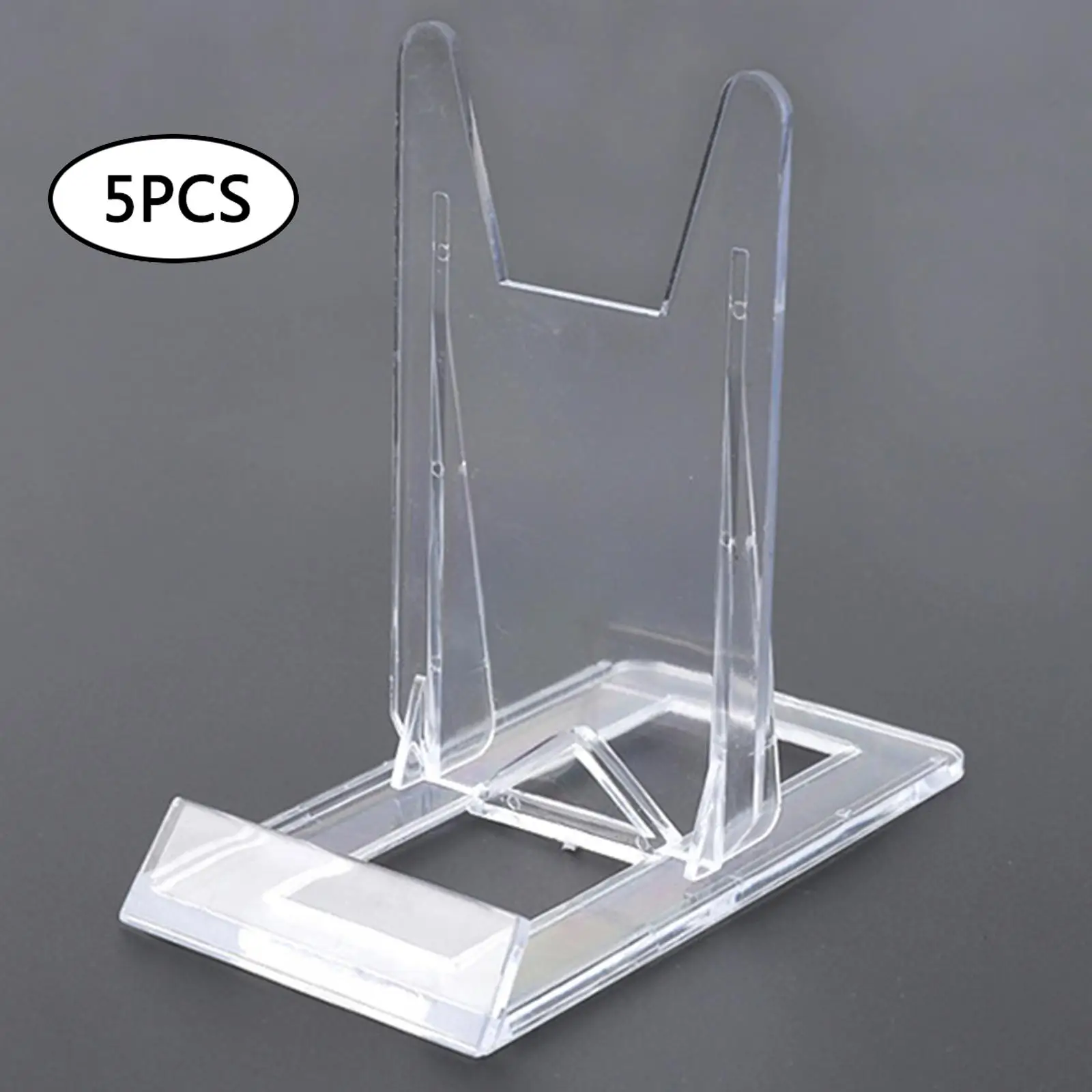 5pcs Display Holder Stand Clear Shelf Collectible Save Space