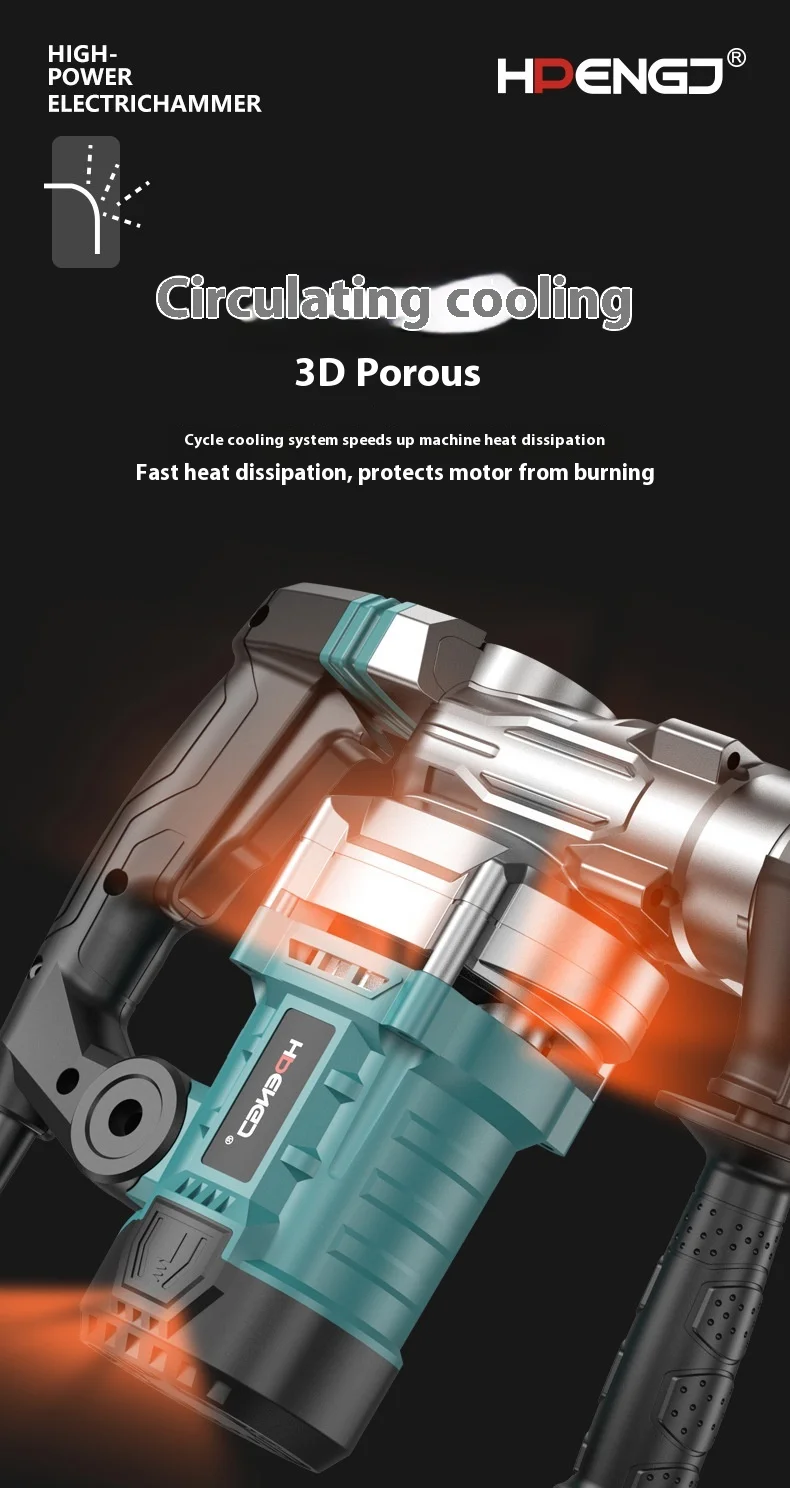 3-in-1 Multifunctional electric hammer and pickaxe Industrial grade high power