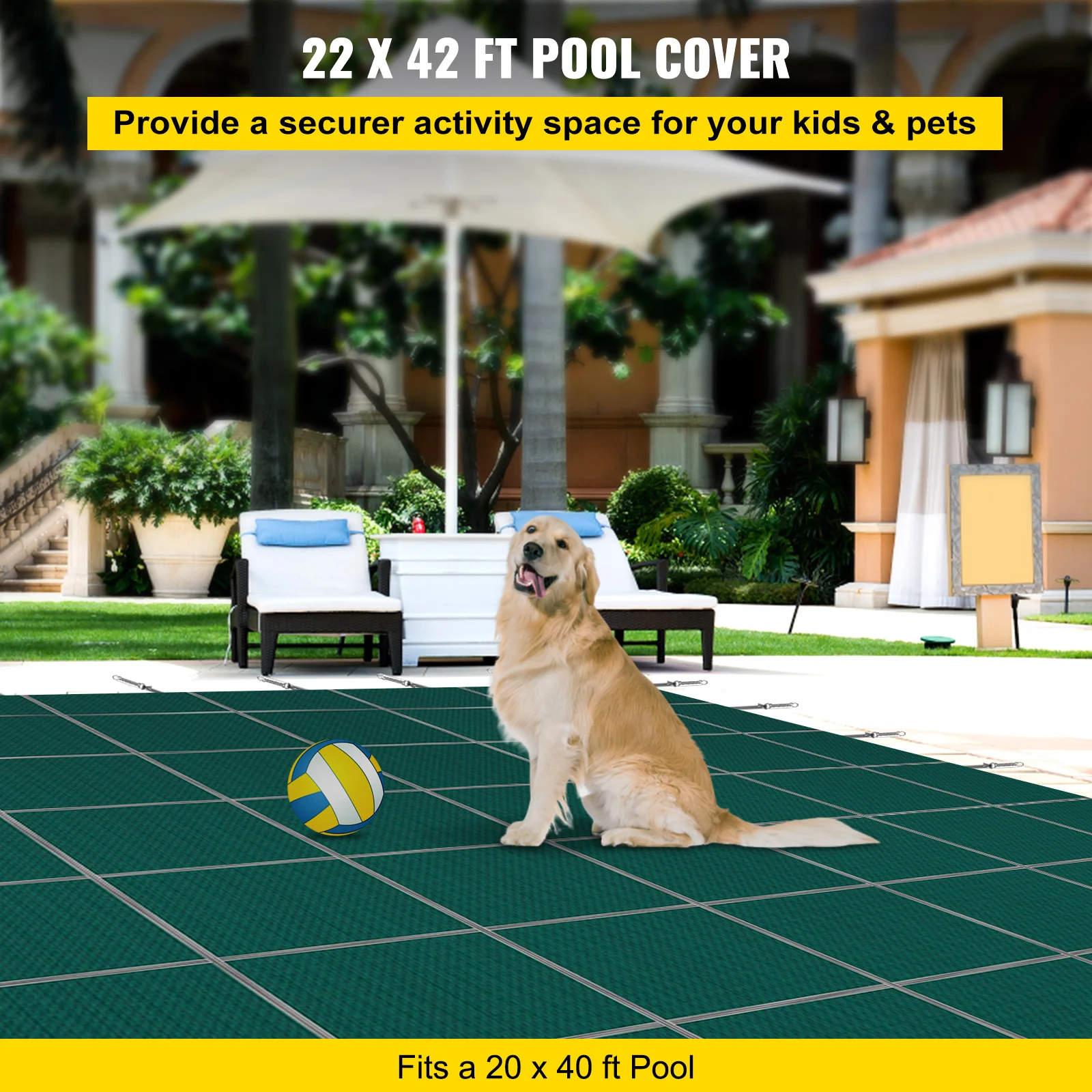 Polypropylene Pool Safety Cover for Garden Pools