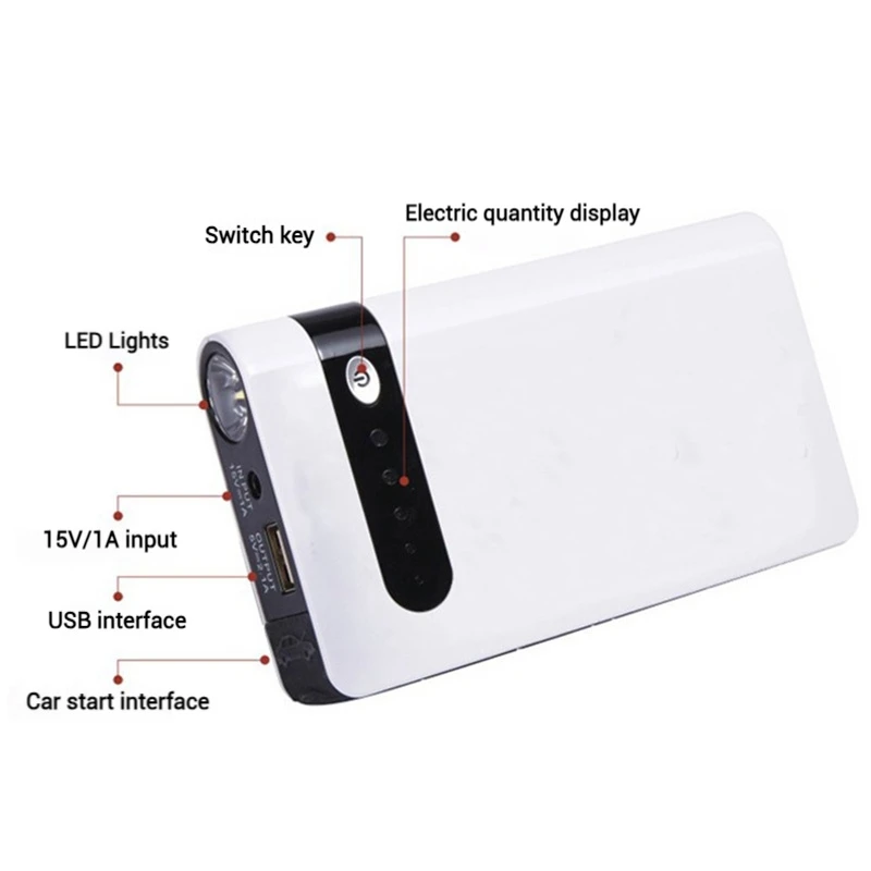 Car Jump Starter 3 IN 1 Portable Power Bank 12000mAh 12V Auto Emergency Battery Starting Device for Cars