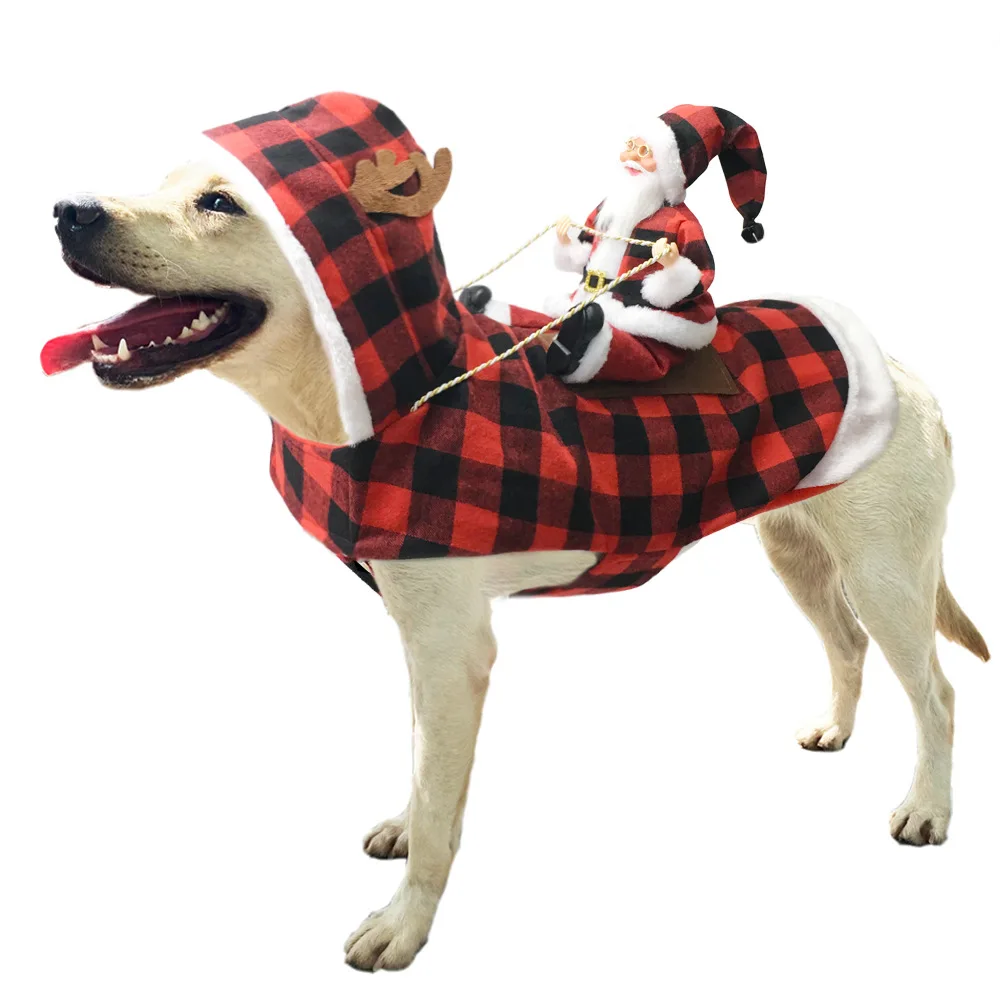 Christmas Pet Clothing Ski Riding for Santa Claus 1pc