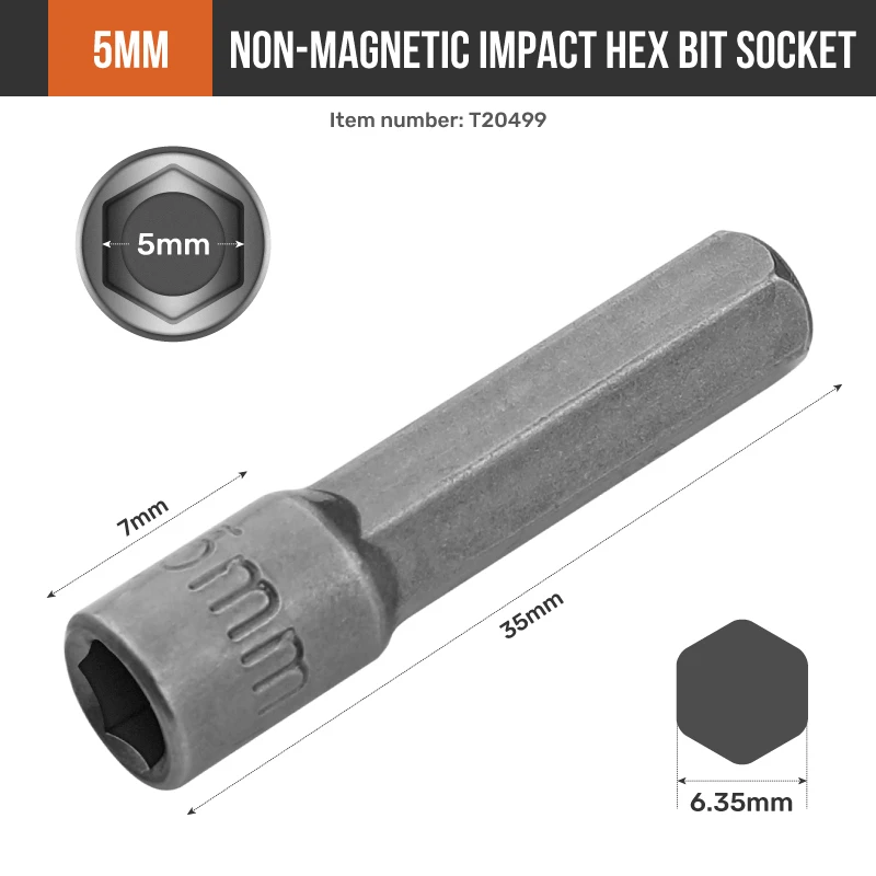 4-13 MM Nicht-Magnetische Innensechskant Sets Sechskantschlüssel Adapter Mutter Sets Schraubendreher-set Bits Sets Werkzeug Steckschlüssel Hand Werkzeug – Detail 12