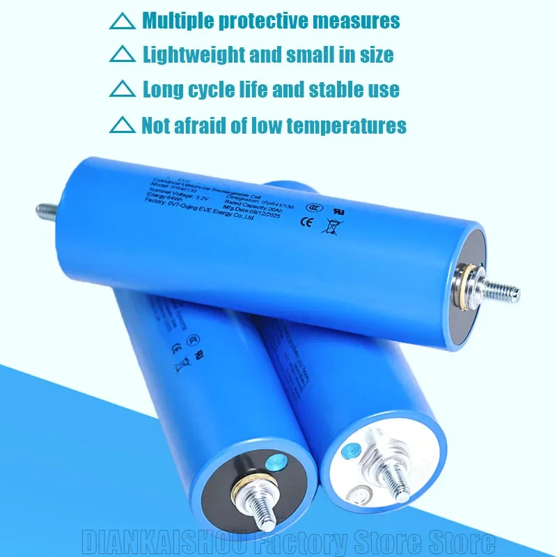 Grade A 3.2V 20Ah 30Ah 32Ah LiFePO4 battery C40 C46 phosphate Cell for 12V 24V 4