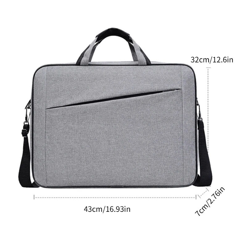 Versatile 15.6 Inch Laptop Shoulder Bag with Large Capacity for Work and Travel
