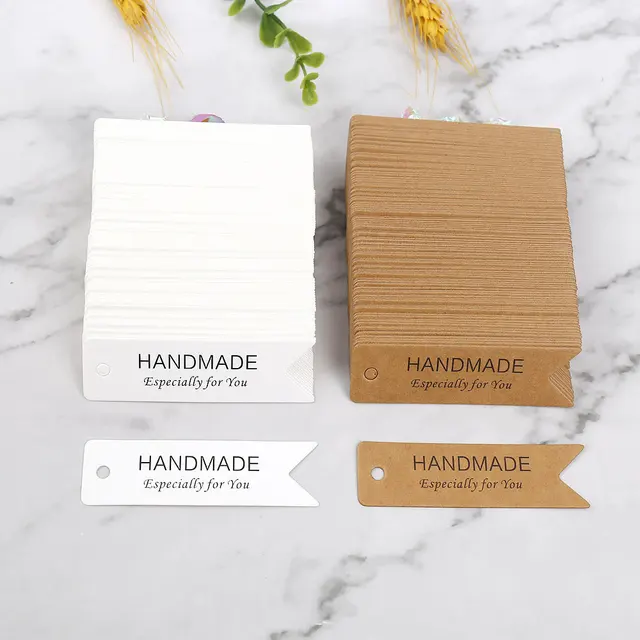 Handmade Swallow Tail Flag Design Label Kraft Paper Candle Label Scent Candle Private Label DIY Candle Making Accessories Gifts 4