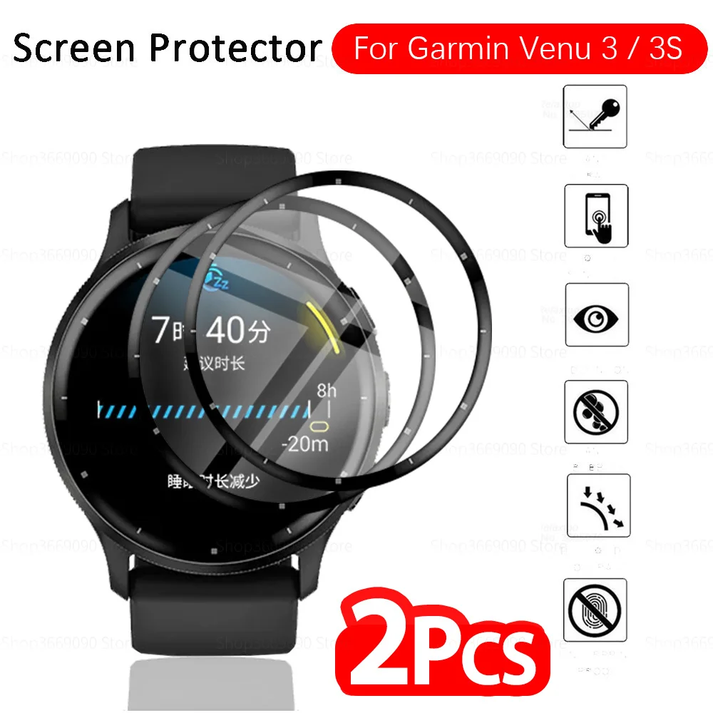 

2 шт., гибкие защитные стекла для смарт-часов Garmin CAME 3 3 S 9D