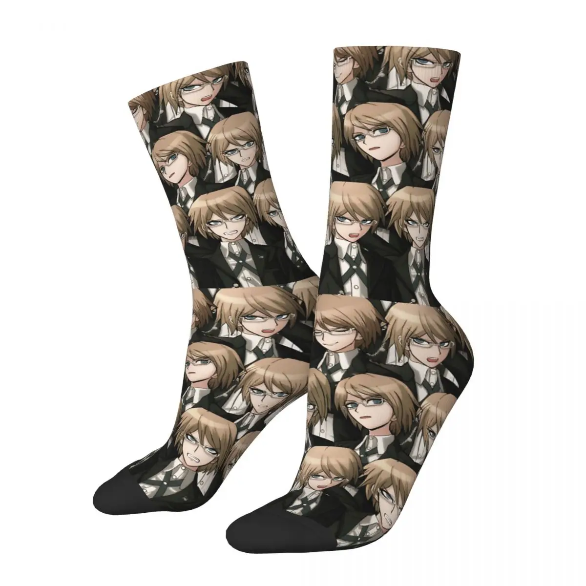 

Happy Funny Men's compression Socks Byakuya Togami Retro Harajuku Danganronpa Hip Hop Pattern Crew Crazy Sock Gift Printed