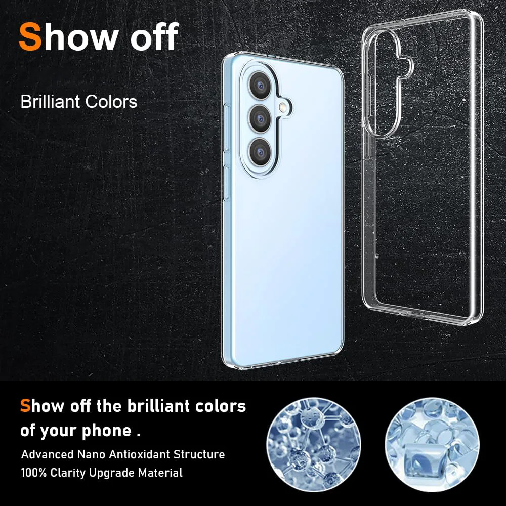 Premium Crystal Clear Rugged Shockproof Phone Case - Scratch-Resistant Transparent Cover