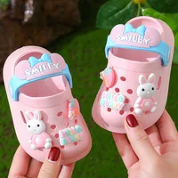 Children Baby Shoes for Boys Girls New Cute Cartoons Kids Mules Clogs Summer Soft Sole Garden Beach Slippers Sandals Cave Hole 3