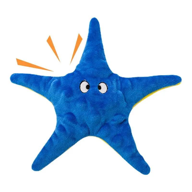 

Starfish Chew Toy Squeaky Stuffed Interactive Puppy Toys Durable Cute Dog Toy For Teething Teething Toys For Pets Energy