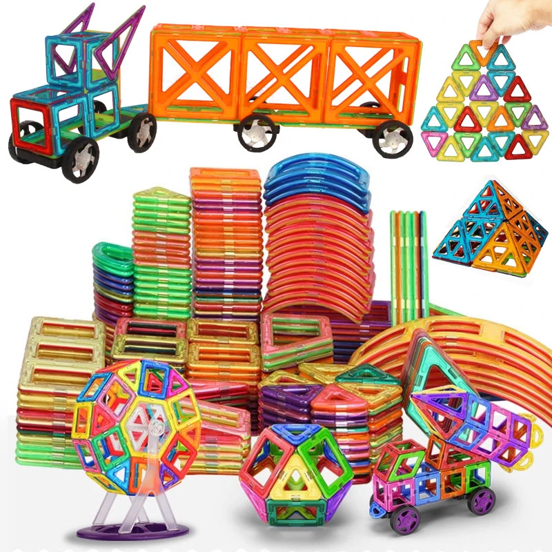 

68Pcs Big Size Magnetic Building Blocks Construction Designer Set Magnets Assembled Blocks Educational Toy