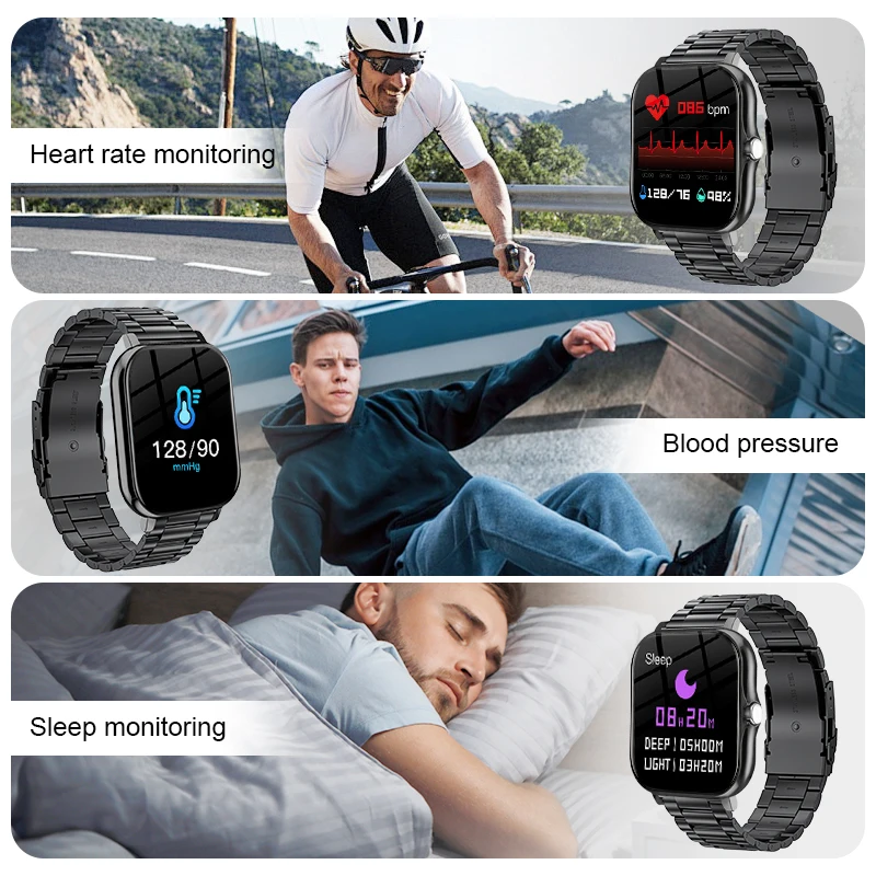 LIGE Smart Watch 2024 For Xiaomi Huawei Music Heart Rate Health Monitor Watches Men Ultra Low Power Multi-function Smartwatch