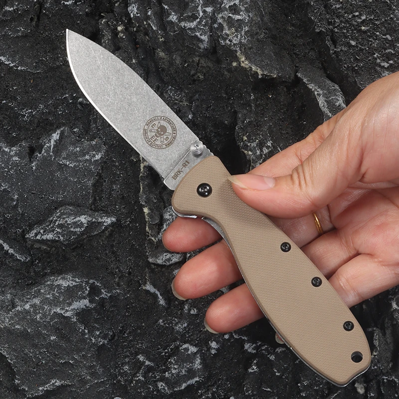 Folding pocket knife AUS-10A Steel blade Outdoor Survival Tactical Knife EDC Hunting portable self-defense tool 4