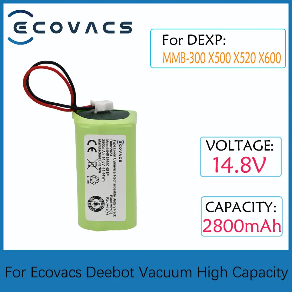 

ECOVACS новый 2800mAh INR18650 4S 1P Аккумулятор для DEXP MMB-300 X500 X520 X600 Mamibot EXVAC660 EXVAC880