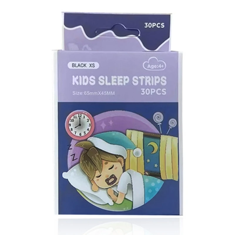 30Pcs Sleep Strips Anti-Snoring Mouth Tape Sleep Sticker Children Snore Reducing Aids Nose Breathing Sticker for Toddler