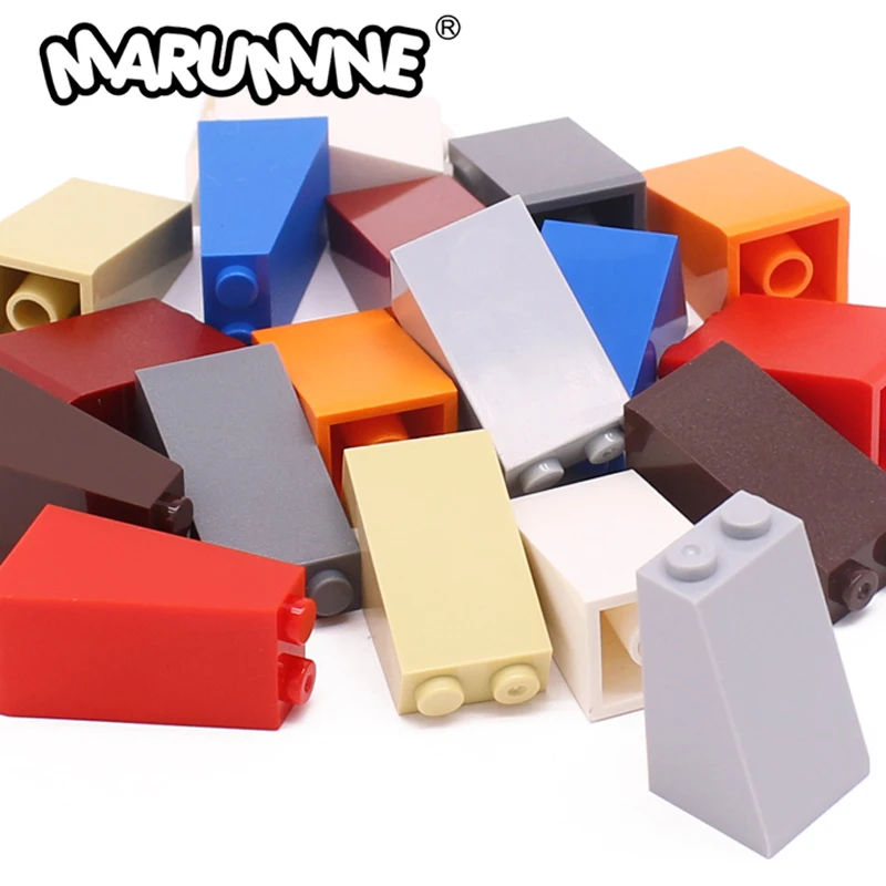 MARUMINE 30499 3684 Gebäude Block Zubehör Hang 75 ° 2x2x3 Ziegel 20PCS Kreative Montage Teile MOC Weihnachten Geburtstag Spielzeug