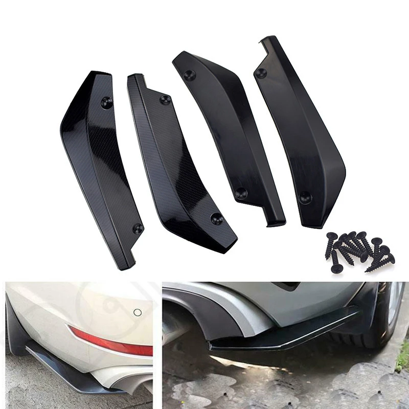 

Universal Car Front Rear Bumper Strip Spoiler Splitter Scratch Protector Carbon Fiber Winglets Side Skirt Extension