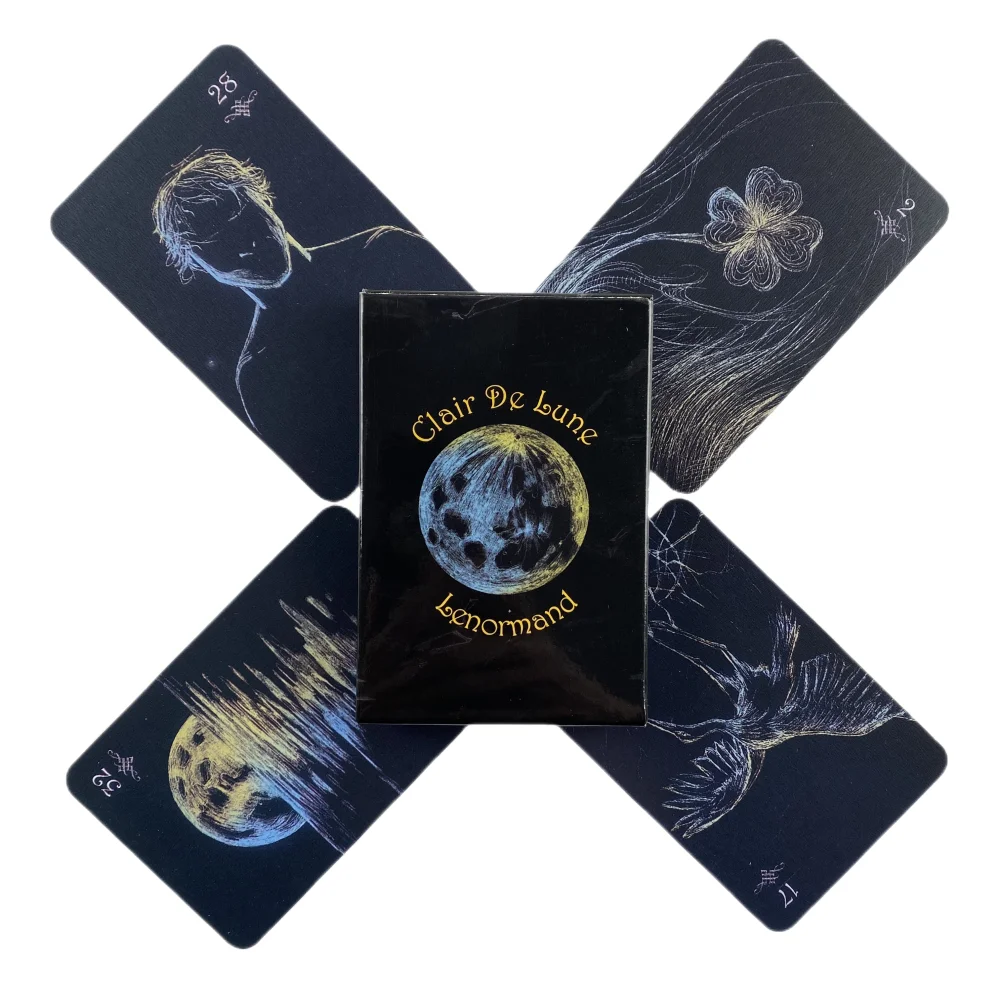 

Clair De Lune Lenormand Cards A 38 English Fate Divination Deck Borad Games