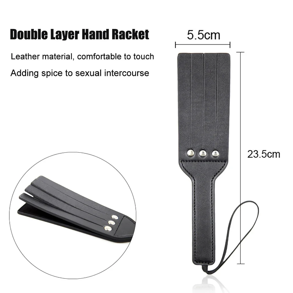 Bondage PU Leather Spanking Paddle Flirt Fetish Slave Flogger Whip Sex Toys Adult Couples Valentine's Day Game