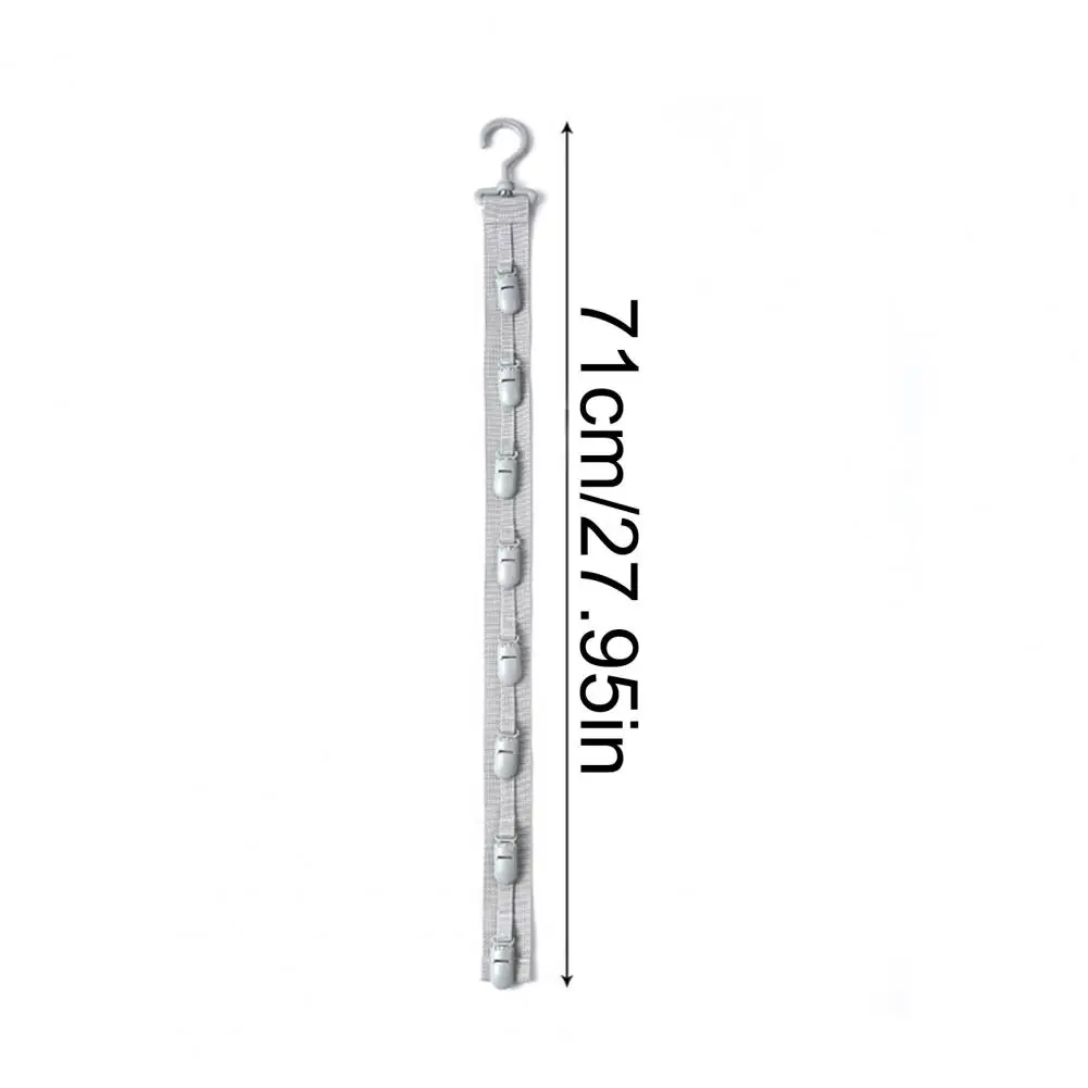 71cm Hanging Hat Organizer Wardrobe Hat Hanger With 8 Clips Baseball Cap Holder Door Wall Closet Bedroom Entrance Hat Storage