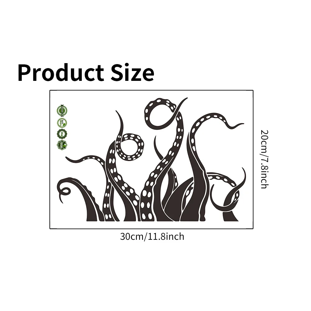 Octopus Toilet Tentacles Wall Decals Decor Sticker Home Decal Black Wall Art Sticker Tentacles Bathroom Decal For Toilet Seat