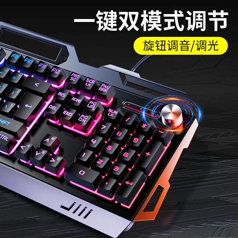 Teclado e Mouse Conjunto em Rgb para Gamer Teclado e Mouse Fone de Ouvido Backlit Usb com Fio para Computador Laptop Laptop - Imagem 2