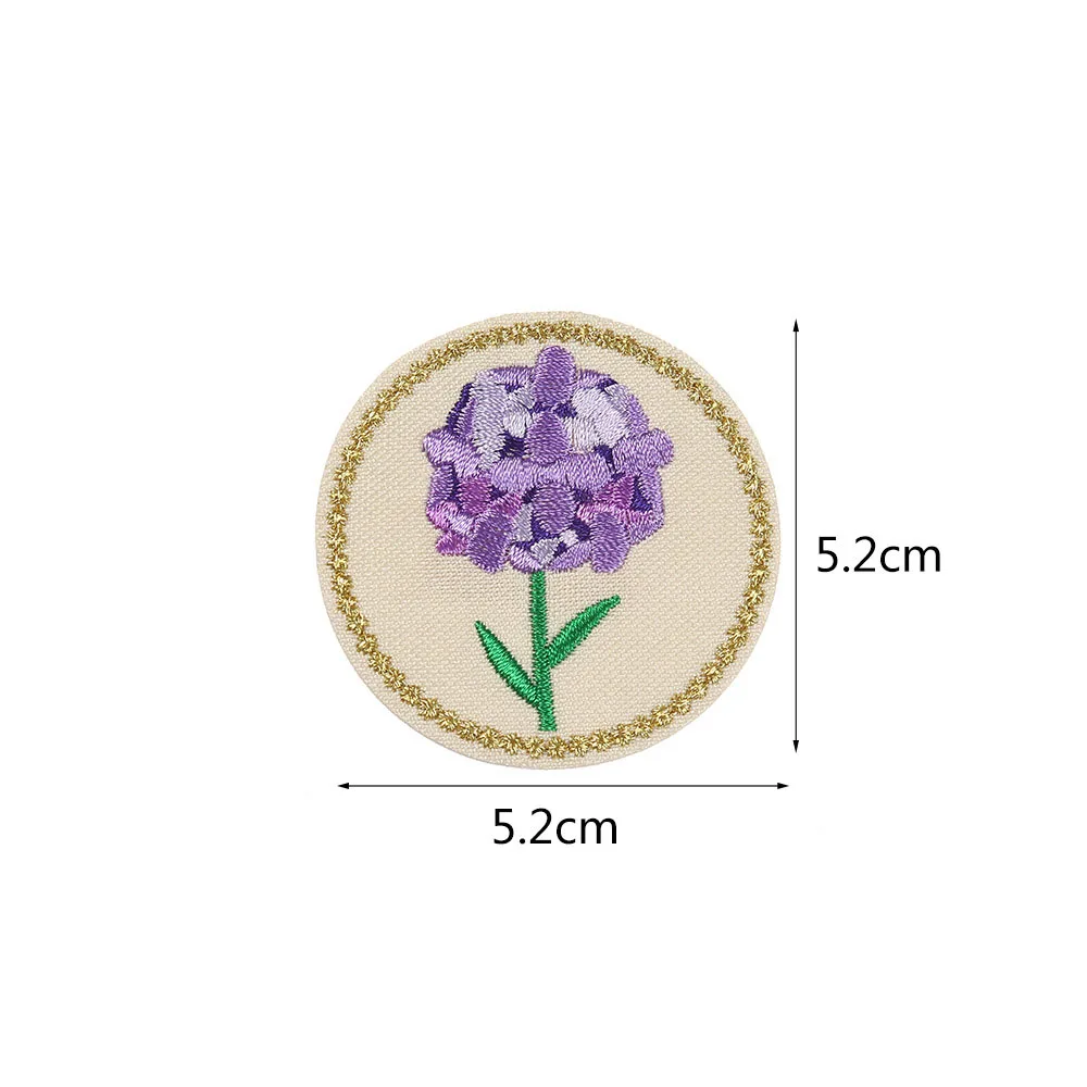 아동용 원형 플라워 패치, 셔츠 아플리케, 배낭 수리, 구멍 자수 패치, 의류, DIY 다리미