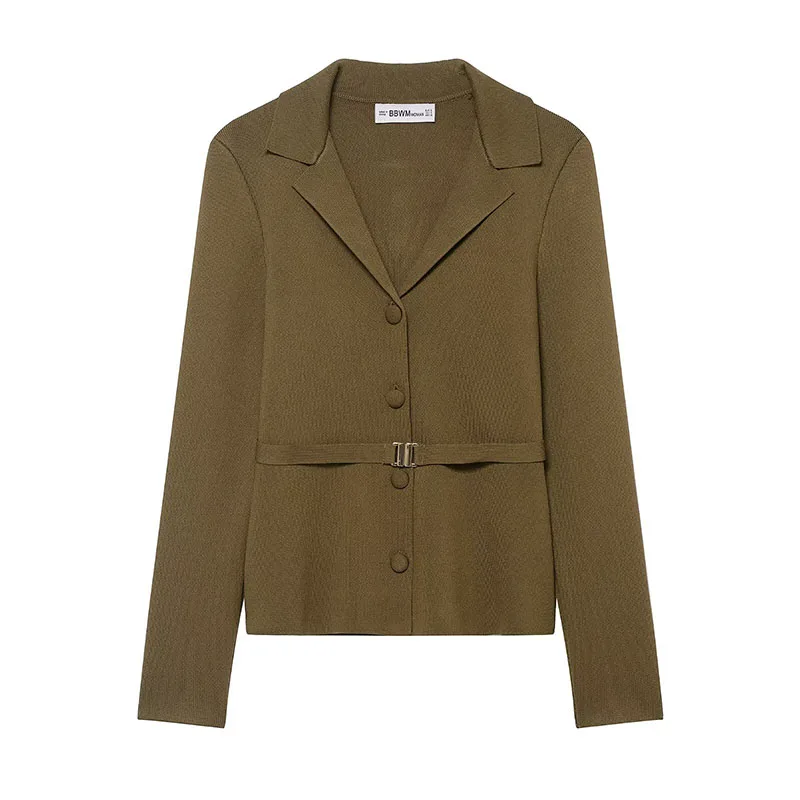 Women Knitted Midi Skirts Two Piece Sets 2025 New Chic Fashion Belt Knit Cardigan Coat Women's Suits Autumn Winter Woman Outfits