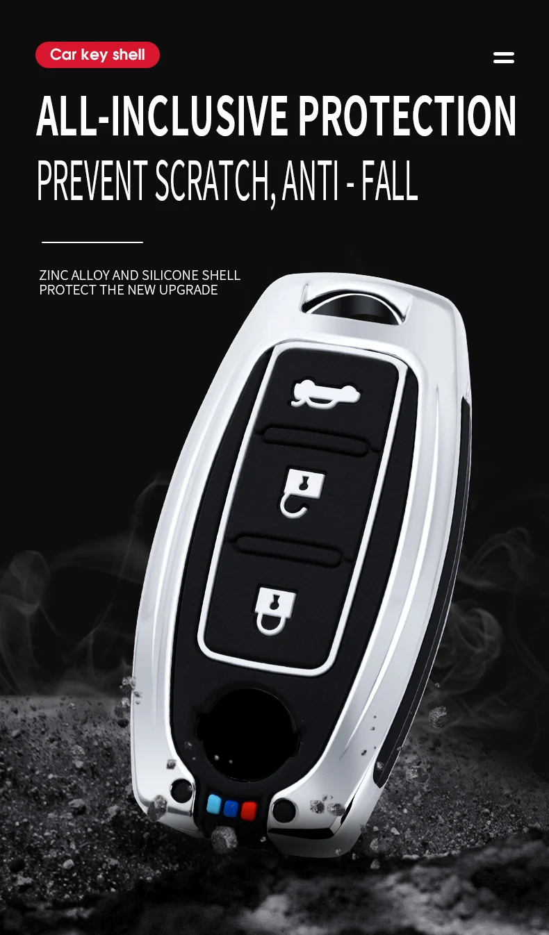 Astuccio portachiavi in Gel di Silicone luminoso lega di zinco per Nissan Qashqai J10 J11 x-trail T31 T32 tira Tiida Pathfinder Murano Note Juke 15 Astuccio portachiavi in Gel di Silicone luminoso lega di zinco per Nissan Qashqai J10 J11 x-trail T31 T32 tira Tiida Pathfinder Murano Note Juke - S1f825a9f3fb3489380fc8c40b67b1fb0v