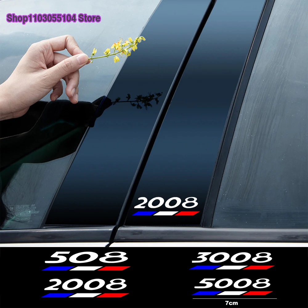4 Pezzi Adesivo Carrozzeria Per Peugeot 508 2008 3008 5008 Accessori Auto