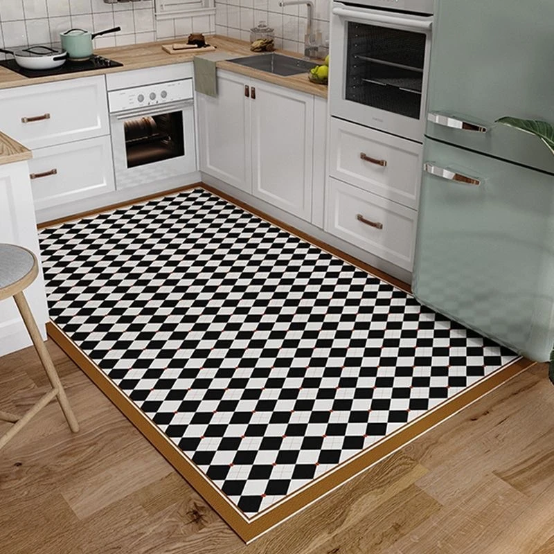 Waterproof PVC Floor Mat Kitchen Decoration Luxury Large Area Nonslip Home Carpet Big Size