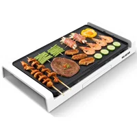 Smokeless Barbecue Grill Korean Style Household Electric Hot Plate BBQ Machine Multifunctional Electric Grilled Meat Pan 220V 1