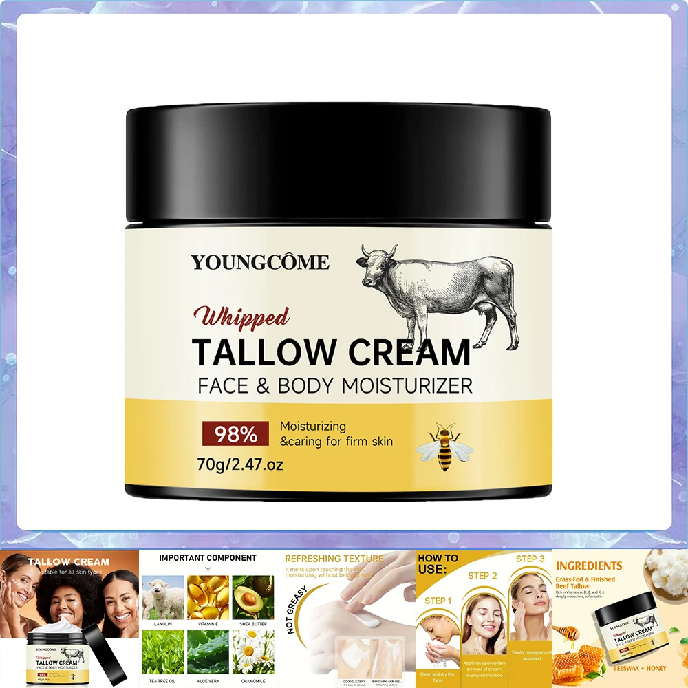 Beef Tallow Honey Balm Deep Moisturizing and Brightening Cream