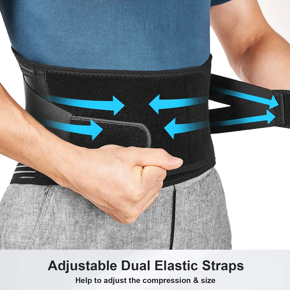 Breathable Waist Braces Back Support Belt Anti-skid Lumbar Support Belt with 16-hole Mesh for Lower Back Pain Relief, Sciatica Back Brace Lumbar Support Belt Waist Support Belt Back Support Belt