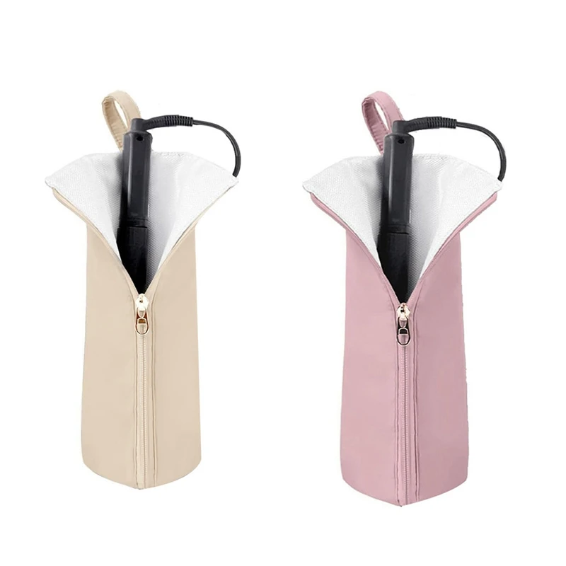 ABFU-Hot Iron Holder & Mat, Heat Heat Resistingtravel Bag For Curling Iron, Flat Iron-Hair Tool Organizer For Home