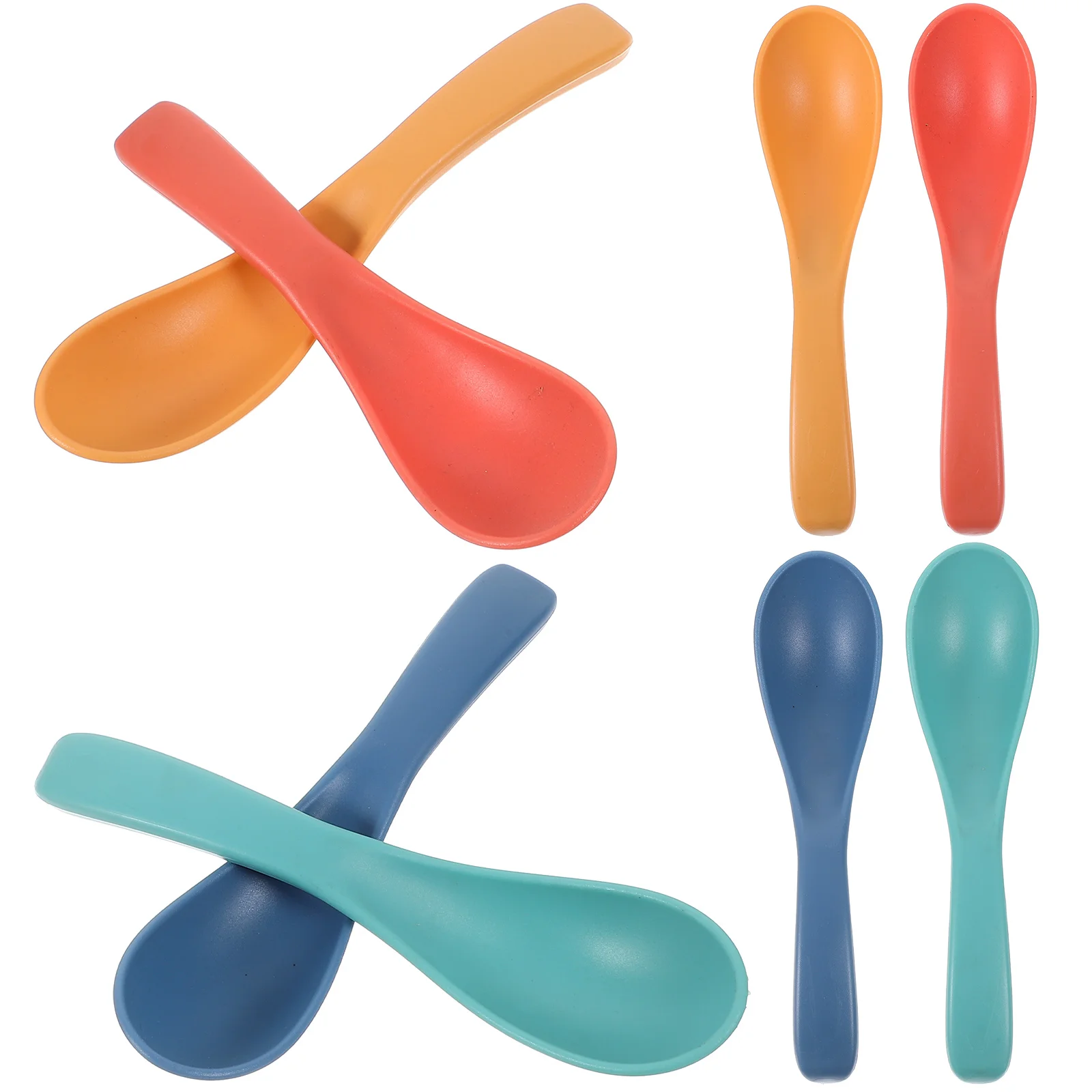 

8pcs Spoons Dinner Spoons Reusable Soup Spoons Portable Lightweight Spoons