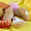 Plush Dog Toys Squeaky Dogs Accessories Pet Perros Toy Soft Squeeze Sound Teeth Chew Bite Resistant Ice Cream Fries Humburger 3