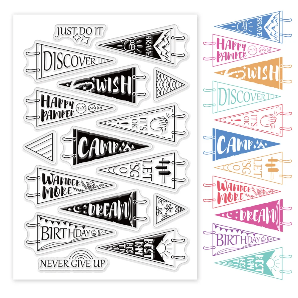 Şeffaf etiket pullar çerçeve silikon temizle pullar Vintage şeffaf mühürler için DIY fotoğraf albümü tatil kart Scrapbooking hediye etiketleri