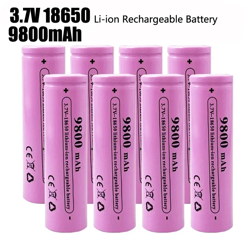 

Original 100% new rechargeable lithium battery 18650 3.7V 9800mAh batteries For Electric toys, headphones, mobile power