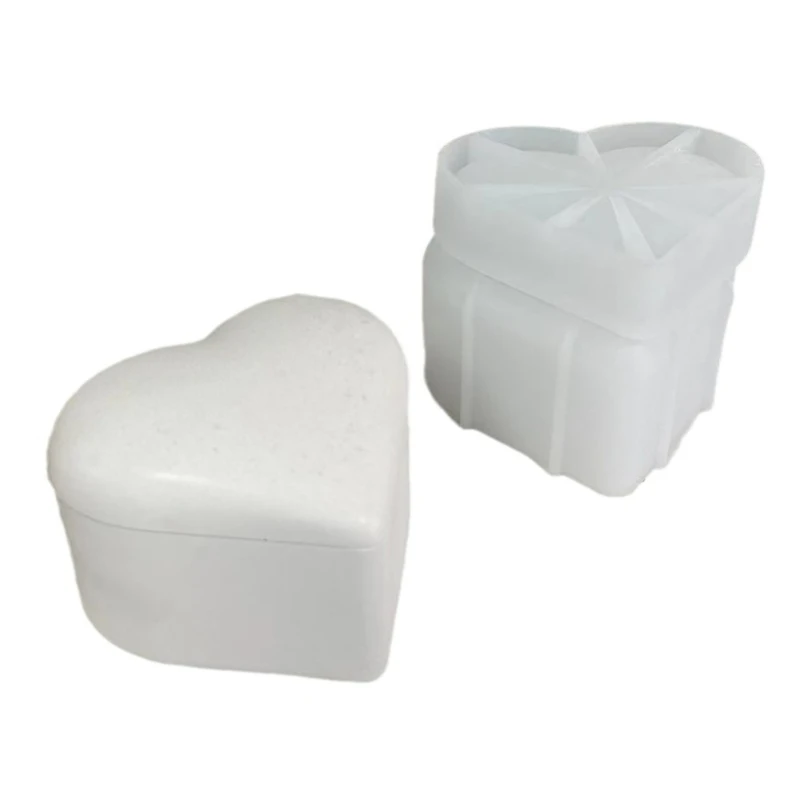 

Silicone Mold for Heart Storage Boxes Convenient and Practical Heart Container Silicone Mold Practical Case Mold