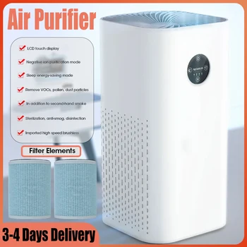New Smart Air Purifier 180㎡ Silent Negative-Ion Generator Remove Smoke Formaldehyde Replaceable HEPA Filter Pet Odor Air Cleaner 1