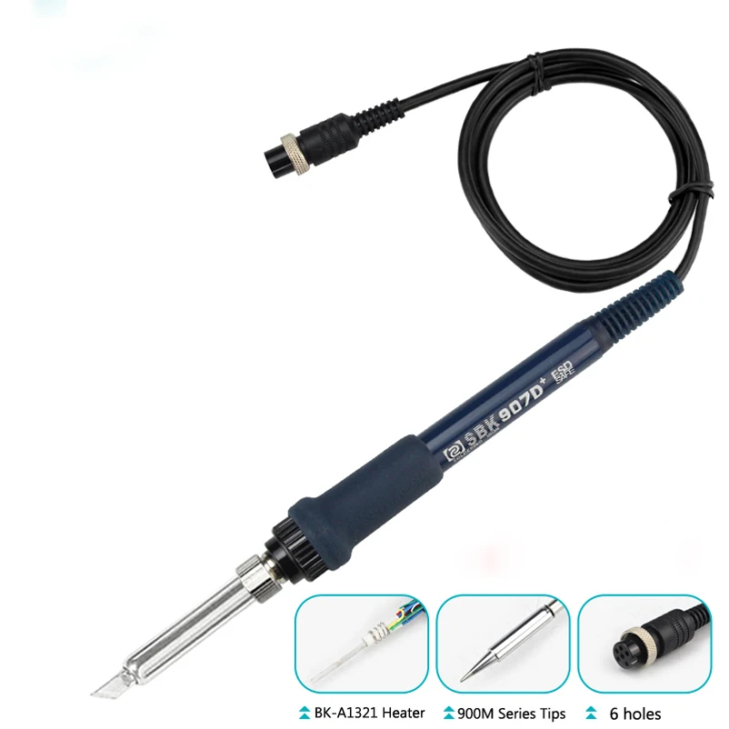 907F 60W-75W Soldering Iron Handle Replacement - Compatible With YIHUA 936A, 939, 862 Series Stations
