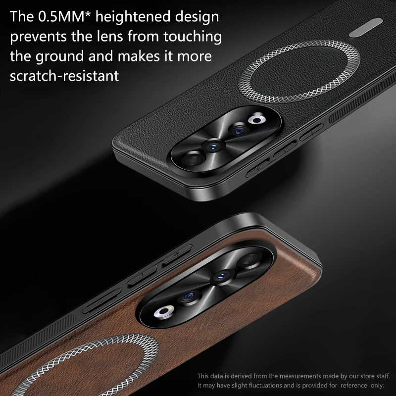 Magnetic Elegant Leather Wear-Resistant Non-Slip Grip Phone Case