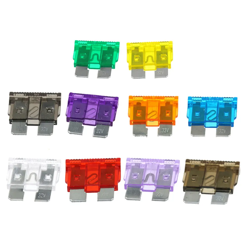 100PCS Auto Sicherungen Kit Assorted Auto Lkw Standard Blade Fuse Sortiment  2A 3A 5A 7,5 EINE 10A 15A 20A 25A 30A 35A Automotive Sicherung