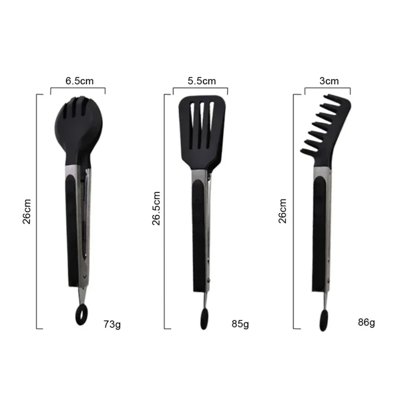 Kitchen Accessories Home Nylon Noodle Tongs Pasta Spaghetti Tongs Food Clips Stainless Steel Handle Cooking Utensils