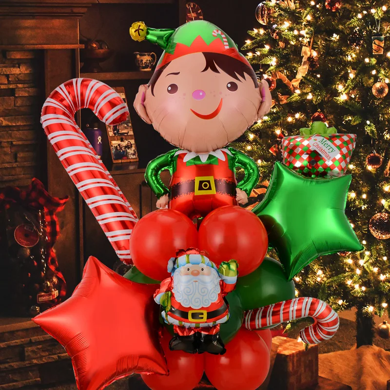 

Christmas Party Balloon Set Santa Claus Elf Elk Foil Ballons Merry Christmas Decorations for Home 2023 Xmas Party Globos Navidad