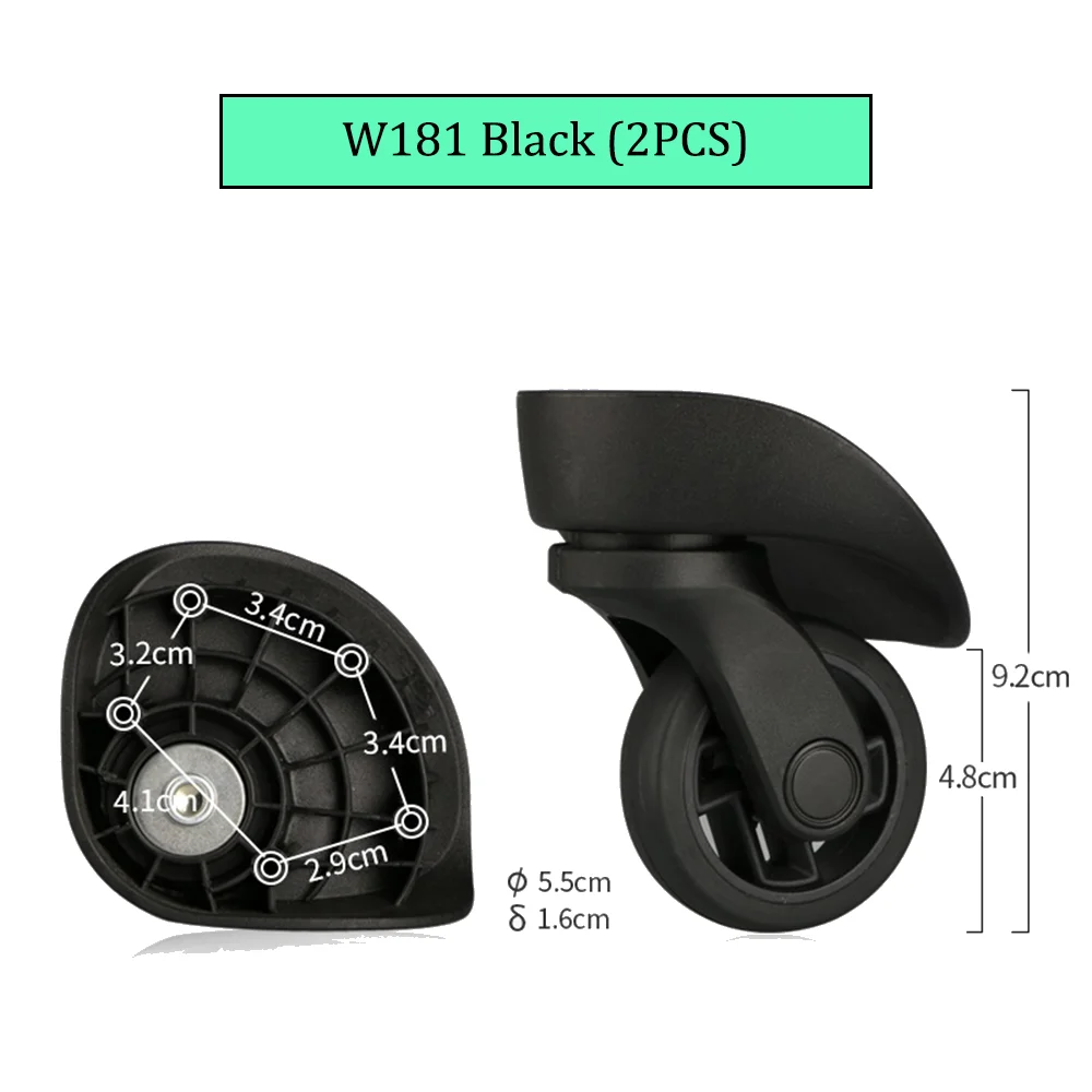 For W181 Case Wheel Replacement Wheel Luggage Pulley Sliding Wheel Casters Silent Mute Wear-resistant Repair
